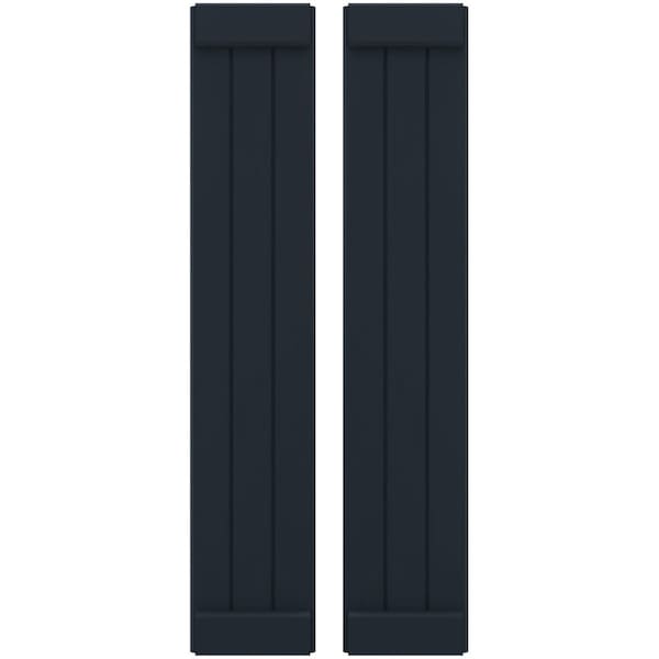 Ekena Millwork Americraft 3-Board Exterior Wood Joined Board-n-Batten Shutters w/ End Batten, ARW103BB311X66OBH, PR ARW103BB311X66OBH - main